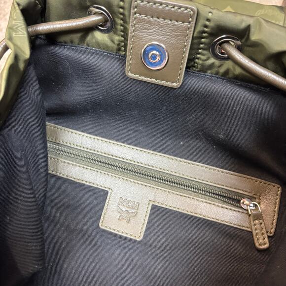 MCM Dieter Green Monogram Two Pocket Nylon Backpack Rucksack main image 9